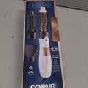 Conair Double Ceramic 3-in-1 Hot Air Brush, 1000W, Interchangeable 1" Thermal &  Boar Bristle Attachments for Voluminous Curls & Straight Styles, Hot Air Brush for Fine & Thick Hair