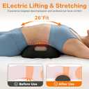 3-in-1 Electric Lumbar Support Pillow for Bed and Chair, Triple Fusion Back Massager with Heat, Vibration & Traction, Designed for Lower Back Comfort and Spine Support