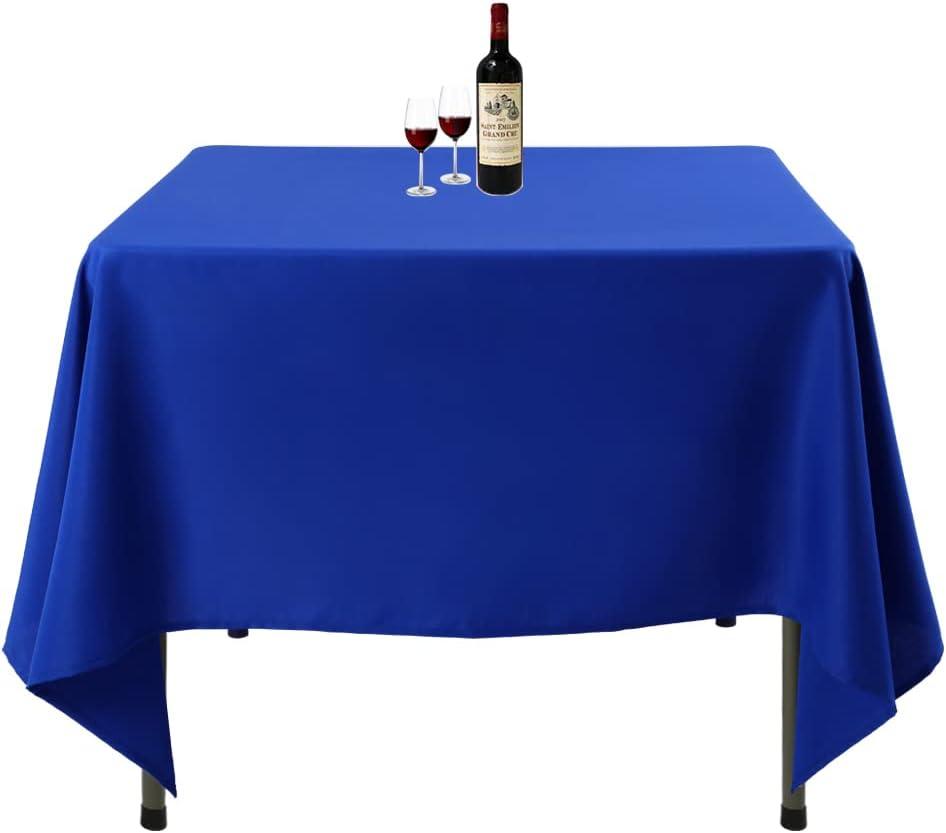 Square Tablecloth, 85 x 85 Inch, Royal Blue Table Cloth for Square or Round Tables in Washable Polyester, Great for Wedding, Restaurant, Party, Banquet Decoration