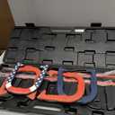 Triumph Patriotic Forged Horseshoes Set with 4 Steel Horseshoes, 2 Stakes, and Locking Carry Case – Outdoor Game for BBQs, Camping, Tailgates, 4th of July, and Backyard Family Fun
