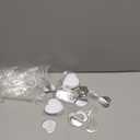 Landical 200 Sets Blank Heart Button Pin Parts 2.24 Inch Heart Shaped Maker Supplies for Button Maker Machine, DIY Badge Includes Metal Top Cover and Bottom Cover with Pin, Clear Film