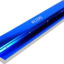 KEZERS Drywall Skimming Blade, 0.3mm Stainless Steel Blade, Smoothing & Knockdown Drywall Trowel, Extruded Aluminum, Durable Wall-Board, High-Impact End Caps (22inch / 55cm)