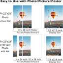 JCJMY 22x28 Picture Frame with 18x24 Mat, Display Photo 18x24 with Mat or 22 x 28 Without Mat, Wall Hanging Large 22 by 28 Poster Frame with Plexiglass, White