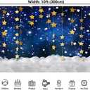 10x6ft Twinkle Little Star Backdrops Navy Blue Gold Stars with Clouds Photography Background for Baby Shower Gender Reveal Starry Night Party Decorations Banner Photo Booth Props