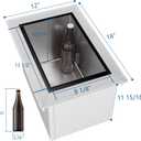 HARDURA Drop-in Stainless Steel Ice Bin, 18 inches x 12 inches x 11"