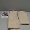 LAMIT Beige Linen Curtains 45 Inches Long for Bedroom, Light Filtering Panels Back Tab and Rod Pocket Neutral Drapes for Kitchen/Window/Loft Room, 52 x 45 Inch, 2 Panels