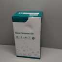 HOMBERKING 10 Pack Borosilicate Glass Meal Prep Containers with Locking Lids, Glass Food Storage Containers Set, Airtight Lunch Bento Boxes, BPA-Free & Leak Proof, 36oz & 14oz, Freezer, Oven Safe (Black)