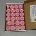 LED Candles, 24 Pack Tea Lights Candle Battery Operated, Flameless Tealight Votives, Realistic Tea Lights for Wedding Home Party Decor -D 1.5" x H 1.25" -Pink Light