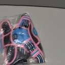 Eagloo Dog Harness for Large Dogs, No Pull Service Vest with Reflective Strips and Control Handle, Adjustable and Comfortable for Walking, No Choke Pet Harness with 2 Metal Rings, Pink & Blue, L