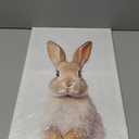 LYUNSHUO Bunny Canvas Wall Art Nursery Wall Decor Cute Rabbit Picture White Poster Animal Painting Minimalism Artwork for Kids Room Living Room Bedroom Home Decorations -24"L x 16"W