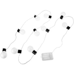 TOPPERFUN 2.5m Outdoor Led Globe String Lights Solar-Powered Patio Decor for Camping Garden Balcony Warm Lights String Charming Decorative Lighting