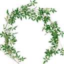 Ling's Moment Rosa Banksiae Artificial Greenery Garland Vine, 6ft