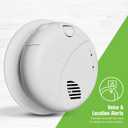 First Alert SMCO100V-AC, Interconnect Hardwire Combination Smoke & Carbon Monoxide Alarm with Battery Backup and Voice & Location Alerts, 6-Pack
