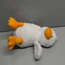 Hopearl LED Musical Stuffed Duck Light up Singing Duckling Plush Toy Adjustable Volume Lullaby Animated Soothe Birthday Gifts for Kids Toddler Girls, White, 11''