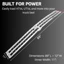 Aluminum Motorcycle Ramp, 7.5 ft Folding Dirt Bike Ramp for Pickup Trucks, 750 lb Capacity, Crossbar Rungs, Rubber-Tipped Fingers, 89 x 12 in, 1 Pc