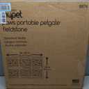 MYPET North States Paws Portable Pet Gate: 26-40" Wide. Pressure Mount. No Tools Needed. Made in USA, 23" Tall, Expandable, Durable Dog Gates for Doorways, Fieldstone Gray