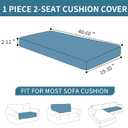 Couch Cushion Covers Non Slip Stretch Sofa Slipcovers,Light Gray | Anti-Slip, Loveseat, Elastic Bottom, Stretchy, Pet Friendly, Machine Washable, Durable, for Sofa, Couch, Chair, Living Room