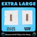 DUDE Wipes Unscented Flushable Wipes - Extra-Large Adult Wet Wipes for Sensitive Skin - 6 Pack (288 Count) - Infused with Vitamin E and Aloe - Septic and Sewer Safe