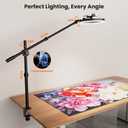 Overhead Phone Camera Mount for Desk Tripod - 10" Ring Light with Stand - Solid Ring Light with Clamp for Artist Drawing, Video Recording,CRI >95
