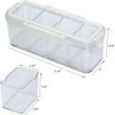 Yesesion 2 Pack Card Storage Box for Top Loader, Clear Display Case with Lid and Handle for Collectible Trading Baseball Football Game Card, Portable Art Crafts Organizer