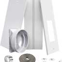 Gulrear Portable AC Window Vent Kit for Double-Hung/Small sliding windows 26"-47"Adjustable With 5.1"/5.9" Universal Coupler &2 Weather Strippings Fit LG/Hisense/Hair etc Portable ac Window Seal Kit