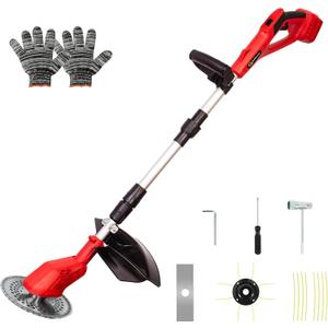 Cordless Weed Eater for Milwaukee 18V Battery, Brushless Weed Wacker Folding 3 in 1 Extendable Pole, Electric Weed Eater/Edger Trimmer/Lawn Mower for Yard Garden (Battery Not Included)