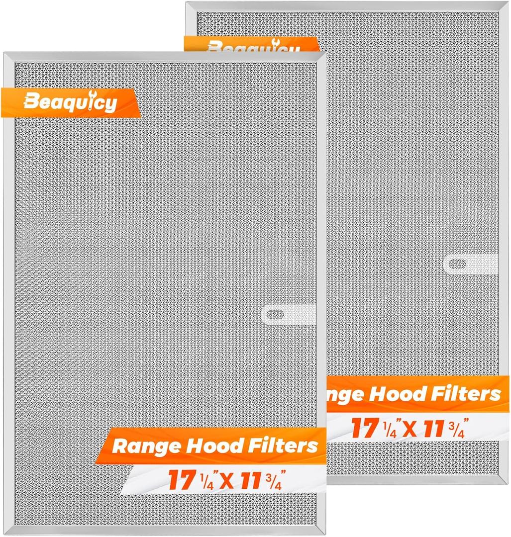 BPS1FA36 Aluminum Range Hood Filter 2 Pack 11-3/4" X 17-1/4" X 3/8" Fit for Broan NuTone Allure Sears 36" WS1, WS2, QS1, 5260-36" Series Hood Grease Range Hood Filter by Beaquicy