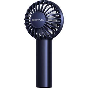 SWEETFULL Mini Portable Fan Powerful Handheld Fan Rechargeable,3 Speeds Personal Small Hand Fan for Travel Makeup Eyelash Fan for Stylish Kids Girls Women USB Cute Design Blue