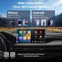 Acmount 2 in 1 Wireless Carplay Adapter & Android Auto 2026 Upgrade Wired CarPlay to Wireless, Fast Auto-Connect, Mini USB Design, Plug & Play Wireless Dongle for iPhone 6+ / Android 11+ (Silver-Gray)