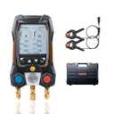 testo 550s AC Manifold Gauge Set  Manifold Gauges Hvac and Refrigeration  Incl. 2 Wired Temperature Clamp Probes  AC Recharge Kit with superheat, subcooling and Bluetooth
