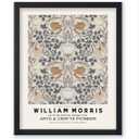 Poster Master 3-Piece Peacock & Flower Print - William Morris Poster - Textile Pattern Art - Gift for Men & Women - Art Nouveau Decor for Bedroom or Living Room - 8x10 UNFRAMED Wall Art (8L" x 10W")