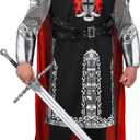 Spooktacular Creations 3 Pcs Halloween Knight Costume Men, Medieval Costume Men, Halloween Costumes for Cospaly Party XL
