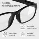 Gaoye Reading Glasses Blue Light Blocking, Readers for Women Men Anti Glare Filter Lightweight Spring Hinge Eyeglasses (5pack Light Black with Case, 2.25)