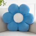 Flower Pillows, Decorative Pillows for Couch, Cute Daisy Pillow for Bed, Flower Shaped Decorative Throw Pillow Room Decor (Blue, 19.6 Inches)