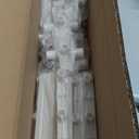 Bigzzia 4 Tier Folding Drying Rack Clothing Clothes Horses Rack Stainless Steel Laundry Drying Rack (Grey White, 4 Tier)