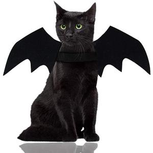Malier Halloween Costume for Cat Dog, Dog Cat Halloween Costume Bat Wings Cosplay Costume for Small Medium Large Cats and Dogs (Large)