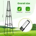 Garden Obelisk Trellis for Climbing Plants Outdoor, 63 Inch Height Adjustable Gardening Trellis, Steel Plastic Coated Plant Support for Indoor & Outdoor Multiple Climbing Plants(1PCS)