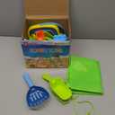 Collapsible Beach Sand Toys Set for Kids - Includes Bucket, Mesh Shovel, Filter Scooper & Castle Molds - Toddler Beach Toys for 1-3 & Kids Ages 4-8 with Mesh Bag, Summer Outdoor Beach Essentials