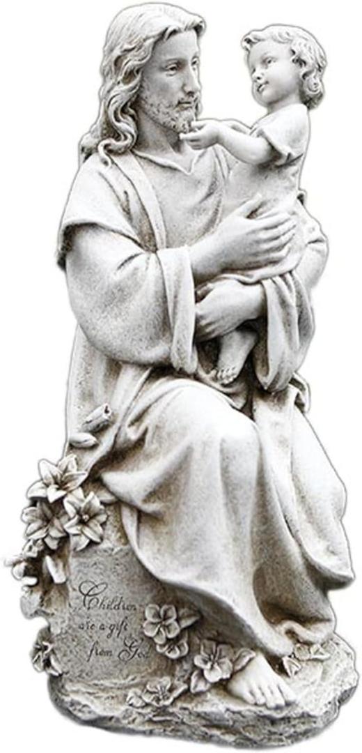 Avalon Gallery Garden Statue - Stone Resin Indoor/Outdoor Catholic Sculpture, 20" Tall, Jesus with Child (Multicolor) Avalon Gallery Garden Statue - Stone Resin Indoor/Outdoor Catholic Sculpture, 20" Tall, Jesus with Child (Multicolor)