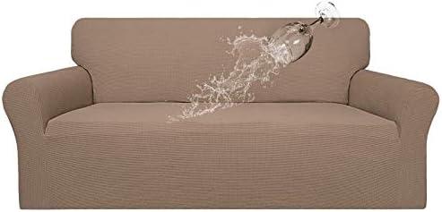 Easy-Going 100% Waterproof Couch Cover, Dual Waterproof Sofa Cover, Stretch Jacquard Sofa Slipcover, Leakproof Furniture Protector for Kids, Pets, Dog and Cat (Sofa, Camel)
