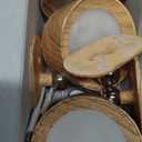 LED Wall Mounted Lights, 2 Pack Rechargeable Wall Sconce Lamps, 3 Color Temps & Remote and Touch, 360° Rotation Dimmable Cordless Wall Light for Study Bedroom Reading Bedside (Wood)