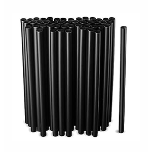 Assorted Colors Jumbo Smoothie Straws, Colorful Disposable Wide-mouthed Large Milkshake Straws 9'' Inches High/Tall 100 pack