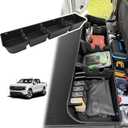 VaultsOnWheels Under Seat Storage Box Fit for Ford F150 2015-2026 SuperCrew/Crew Cab & F250 F350 F450 2017-2026 SuperDuty Accessories, Console Organizer Truck Tool Box Detachable Underseat Organizer
