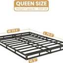 NHODIR 5 Inch Queen Box Spring-Heavy Duty Metal Bed Foundation with Cover, Noise-Free & Tool-Free Easy Assembly,Mattress Support Base for Queen Size Bed