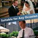 Skinny Ties for Men Pre-tied Adjustable Men's Ties, Solid Color Men's Neckties for Business Wedding Casual Graduation (Black)