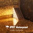 VOLISUN Solar Step Lights Outdoor Waterproof, LED Outdoor Stair Lights, Solar Step Light for Outside, Deck Light Decor for Stair,Front Porch and Patio(Brown,24 Pack)