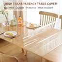 LovePads 2mm Thick Clear Table Cover, 48 x 84 Inch - Plastic Table Pad for Dining Room