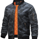 TACVASEN Men's Jackets-Bomber Jacket Fall Winter Warm Windbreaker Full Zip Casual Padded Coats, 2XL