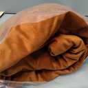 StangH Fall Curtains Burnt Orange Velvet Curtains Luxury Terracotta Thermal Insulated Room Darkening Bedroom Window Drapes for Living Room, Holiday Home Decor for Backdrops, W52 x L84, 2 Panels