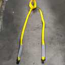 2 Inch x 5 ft Industrial Forklift Battery Lifting Carrying Sling Battery Carrier Lifter Strap with Hook 12 Inch Lift Round Ring with Protector Pad Heavy Duty for Industry Factory